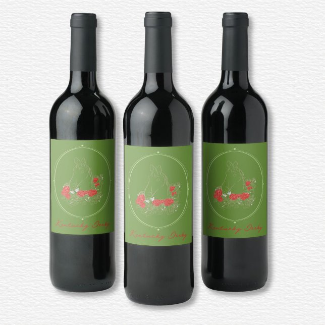 Rótulo de Vinho do Kentucky Derby (Criador carregado)