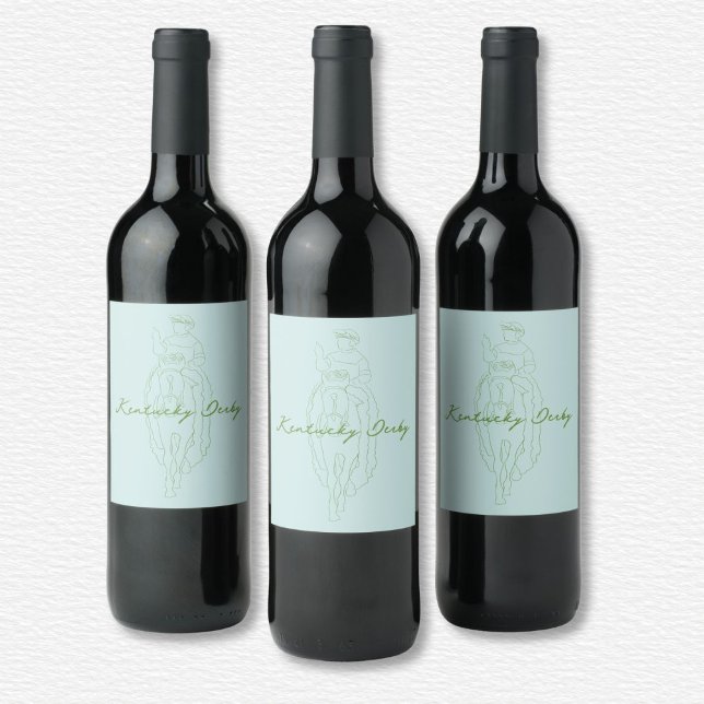Rótulo de Vinho do Kentucky Derby (Criador carregado)