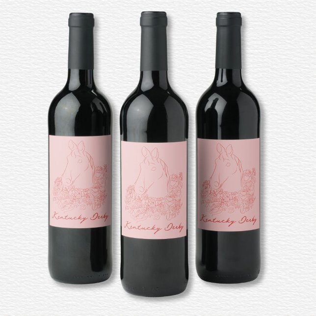Rótulo de Vinho do Kentucky Derby (Criador carregado)