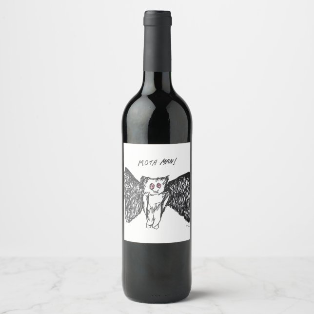 Rótulo de Vinho do Moth Man (Frente)