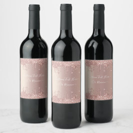 Rótulo de Vinho do Nome de Texto Personalizado da 