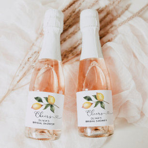 Rótulo de vinho espumante de chá de panela de limã