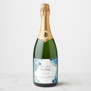 Rótulo de Vinho Espumante de Chá de panela Floral