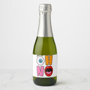 Rótulo de Vinho Espumante de Desenho Animado Diver