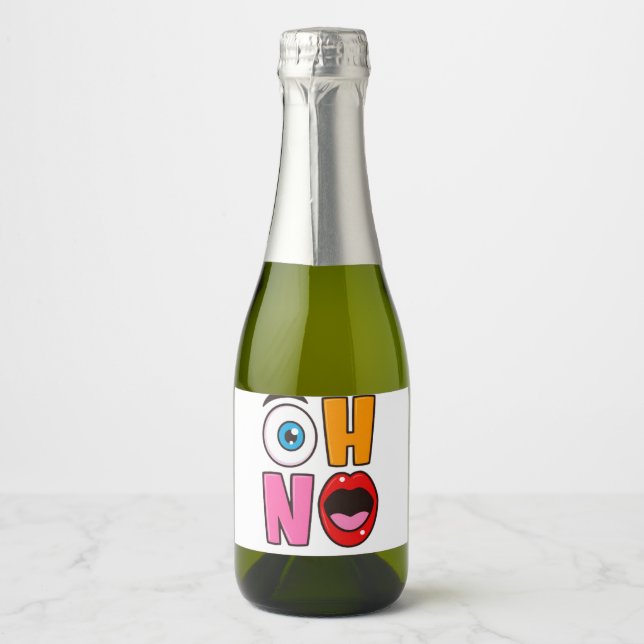 Rótulo de Vinho Espumante de Desenho Animado Diver (Frente)