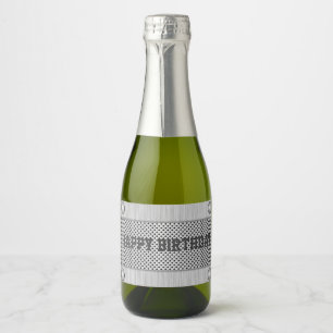 Rótulo de Vinho Espumante de Metal e Aço