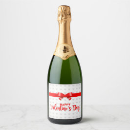 Rótulo de Vinho Espumante Feliz Dia dos Namorados 