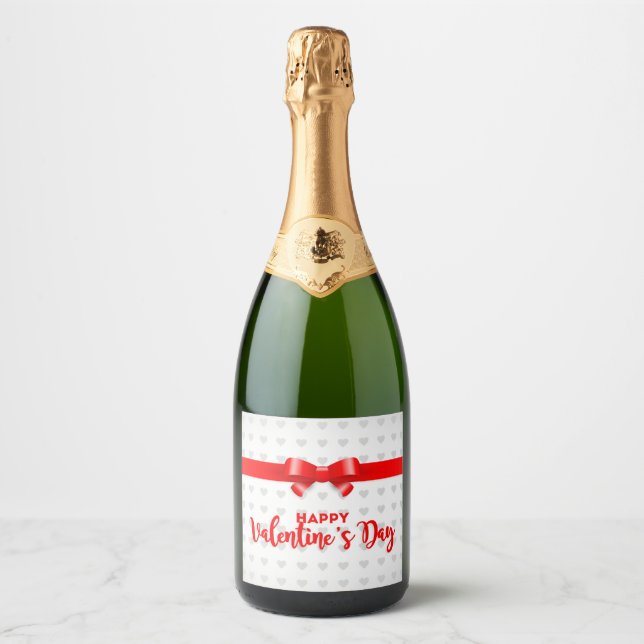 Rótulo de Vinho Espumante Feliz Dia dos Namorados  (Frente)