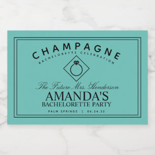 Rótulo de Vinho Espumante Mini para Festa de Despe