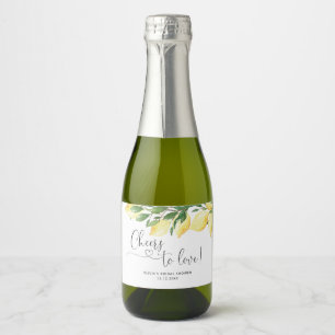 Rótulo de Vinho Espumante para Chá de Noiva de Lim