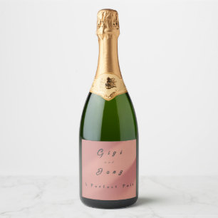 Rótulo de Vinho Espumante Rosa Suave 