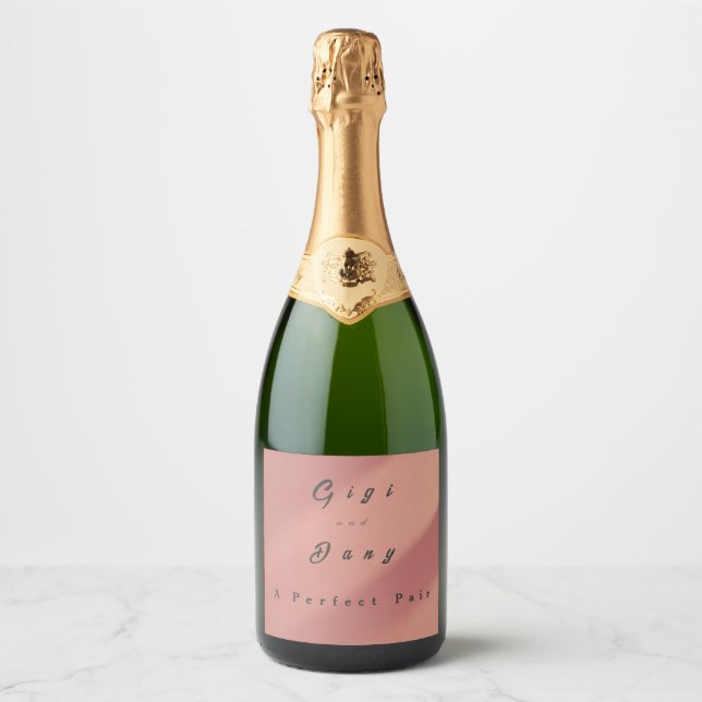 Rótulo de Vinho Espumante Rosa Suave  (Frente)