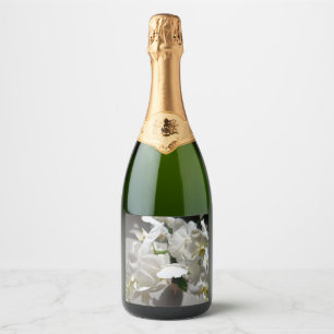 Rótulo de Vinho Floral Flor de Branca