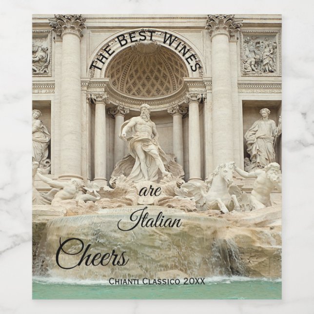 Rótulo de vinho italiano clássico (Rótulo Único)