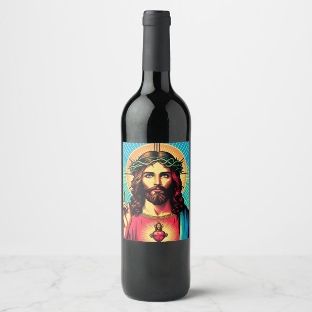 Rótulo de vinho Jesus (Frente)