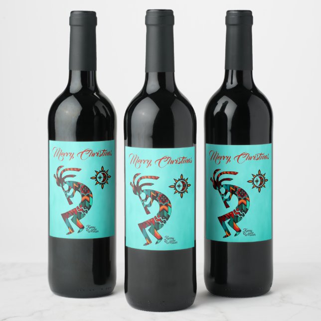 Rótulo de Vinho Kokopelli do Sudoeste (Garrafas)