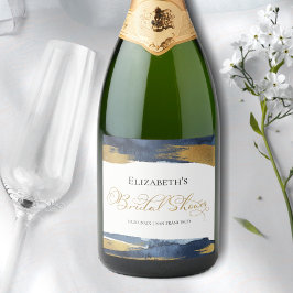 Rótulo de Vinho para Chá de Noiva | Abstrato Aquar