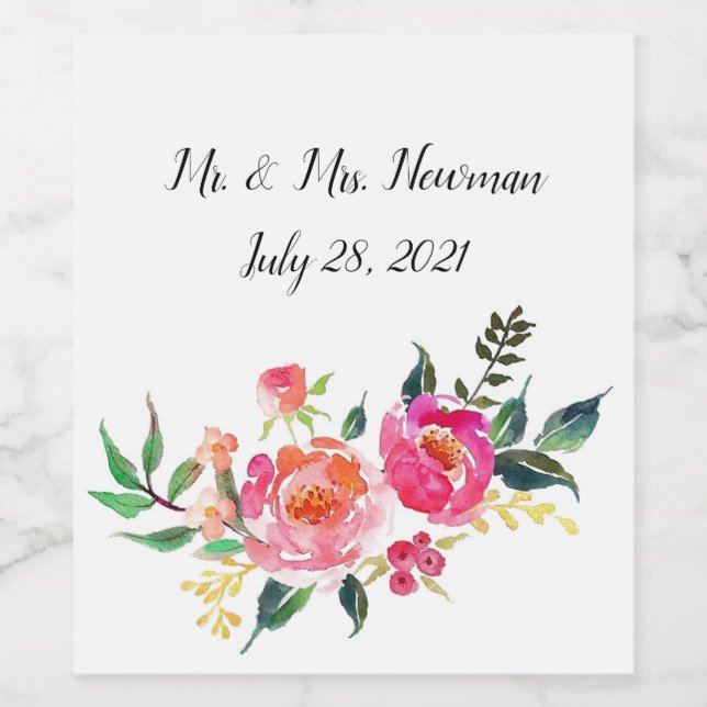 Rótulo de vinho personalizado (Rótulo Único)