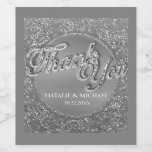 Rótulo de Vinho Personalizado da Pilha de Prata Mo