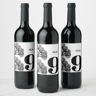 Rótulo de vinho personalizado elegante, etiqueta d