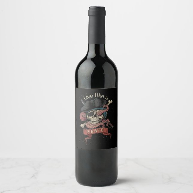 Rótulo de vinho pirata (Frente)