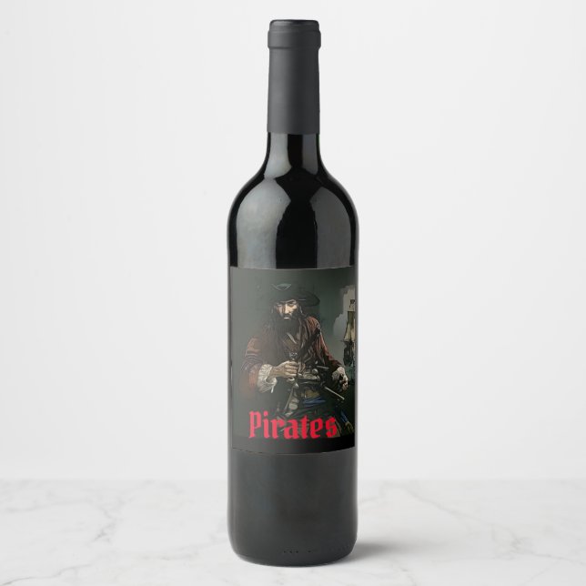 Rótulo de vinho pirata (Frente)