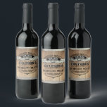 Rótulo de Vinho Rústico de Barrel do Partido do So<br><div class="desc">Design de cano de uísque russo com tipografia ocidental ousada. Personalize esta design com seu próprio texto. Personalize ainda mais este design selecionando o link "personalizar mais",  se desejar.</div>