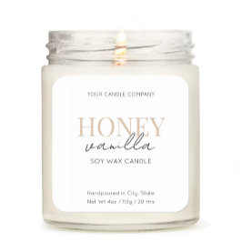 Rótulo do adesivo Cosmético de Vela Elegante Minim