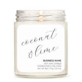 Rótulo do adesivo Cosmético de Vela Elegante Minim