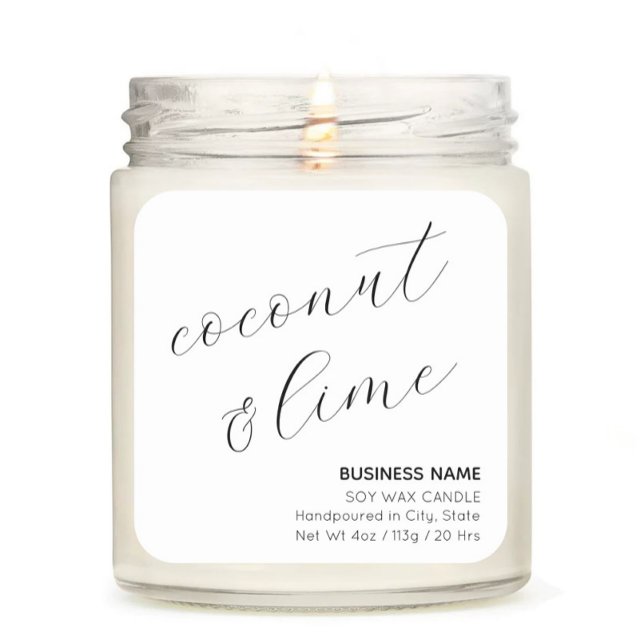 Rótulo do adesivo Cosmético de Vela Elegante Minim (Criador carregado)