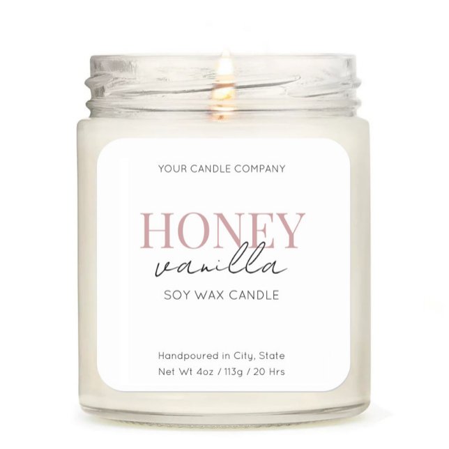 Rótulo do adesivo Cosmético de Vela Elegante Minim (Criador carregado)