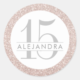 Rótulo do adesivo de favorecimento do Quince Años,