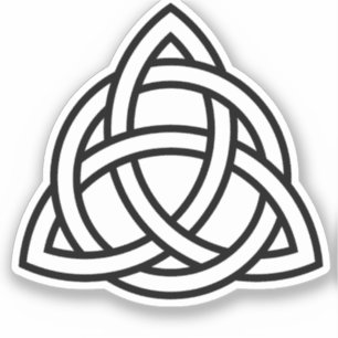 Rótulo do adesivo do Nó Triquetra Celta Trinity