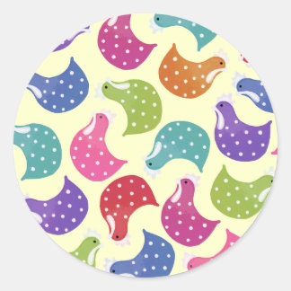 Rótulo do adesivo do Rainbow Chicken Hen Pattern