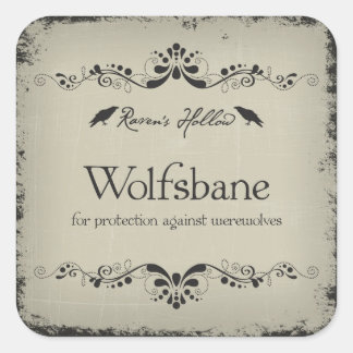 Rótulo do adesivo do Wolfsbane Halloween