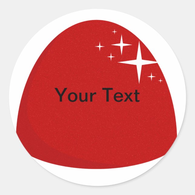 Rótulo do Buffet Doce do Adesivo Vermelho Gigante (Frente)