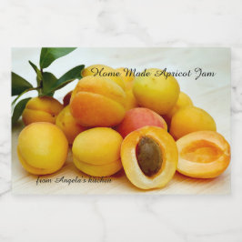 Rótulo do Contentor Apricot Jam Fabricado em Casa