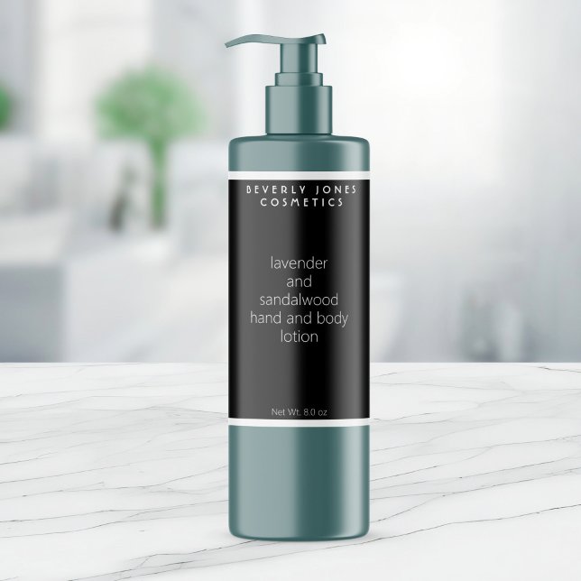 Rótulo do frasco de cosméticos minimização branco  (Criador carregado)