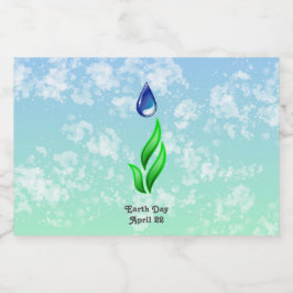 Rótulo do Frasco de Liquidez do Dia da Terra