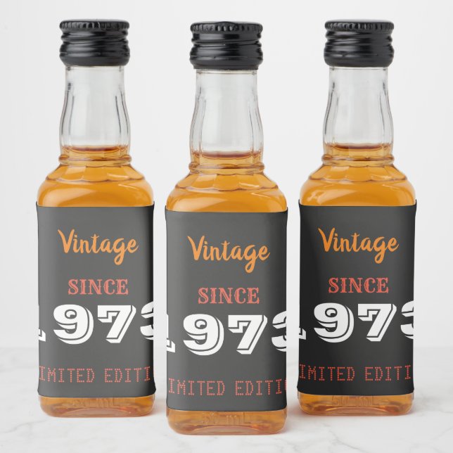 Rótulo do frasco de líquido da Vintage 1973 Limite (Garrafas)