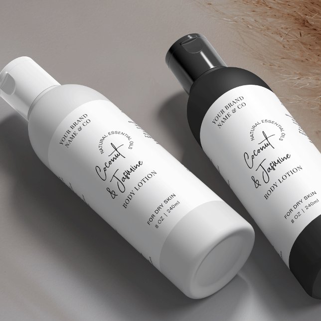 Rótulo do Frasco de Mola Cosmo Cosmo Spray de 8 OZ (Minimalist modern cosmetic bottle wrapper label with fully editable text and colors)