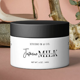 Rótulo do Invólucro de Jar Cosmético Preto Moderno