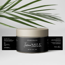 Rótulo do Invólucro do Corpo do Banho Branco Preto