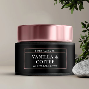 Rótulo do Jar da Manteiga do Corpo Preto e Dourado