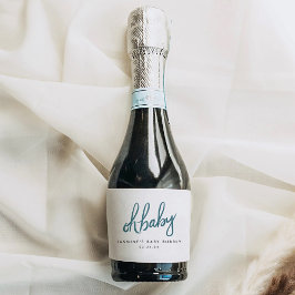 Rótulo do Mini Vinho Espelho Chá de fraldas