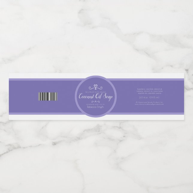 Rótulo do produto azul sabão de coco (Rótulo Único)