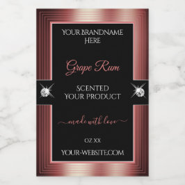 Rótulo do produto Vinho Preto Glamoroso Brilhantes