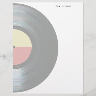 Rótulo do Registro de Música de Vinilo Preto