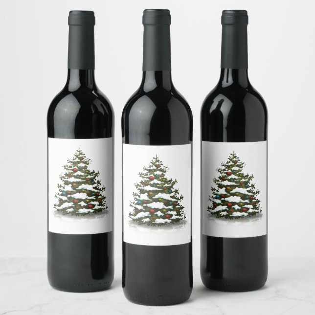 RÓTULO DO VINHO: ÁRVORE DE NATAL (Garrafas)