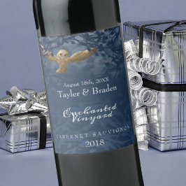 Rótulo do Vinho da Comida Florestal Azul, Coruja